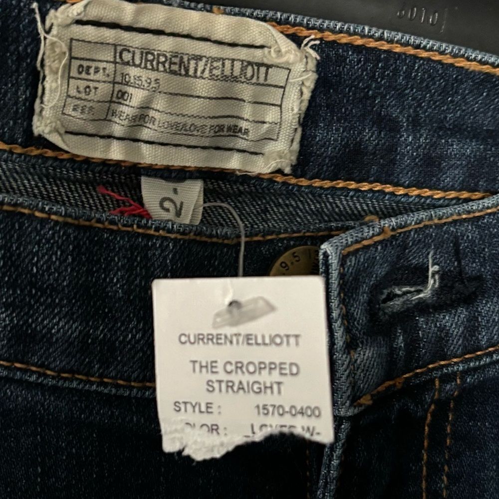 Current/Elliott cropped straight leg jeans NWT - Picture 3 of 7